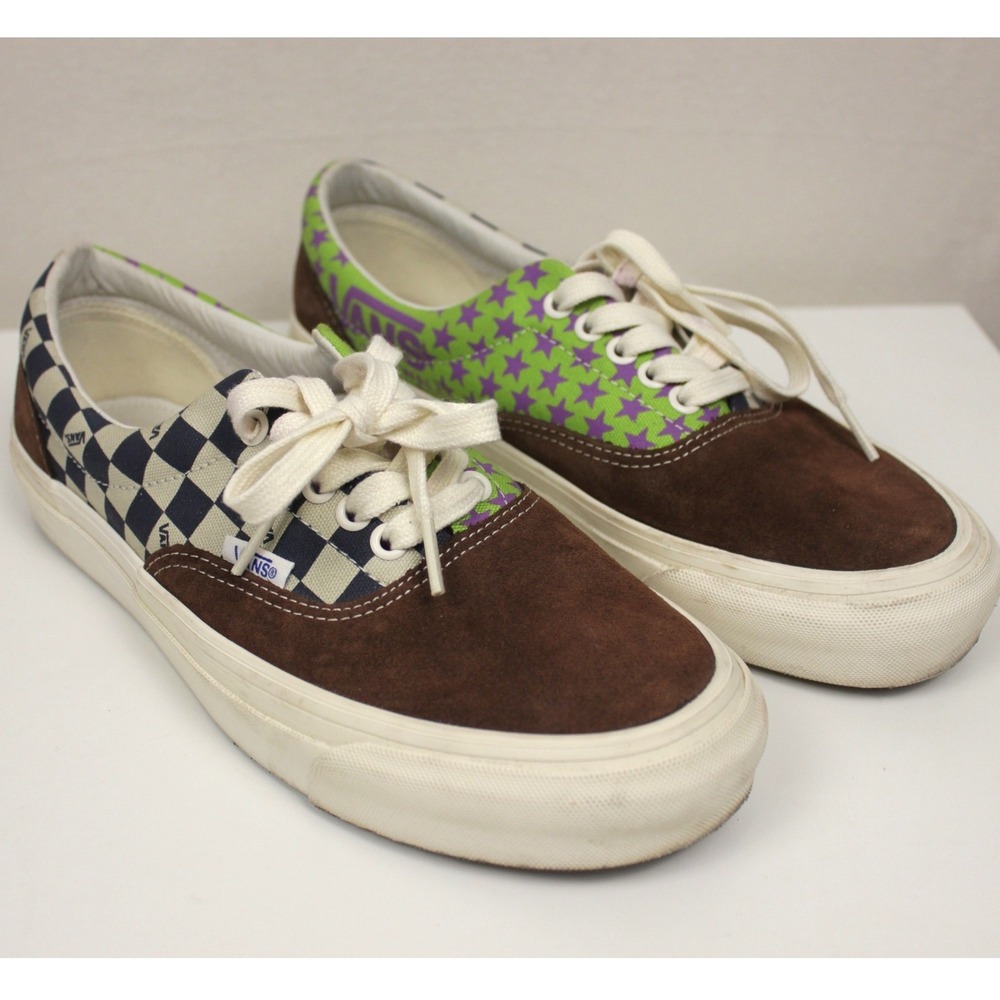Vans Vault OG Era LX Potting Soil Lime Green Suede Canvas Mens 9 Womens 10.5